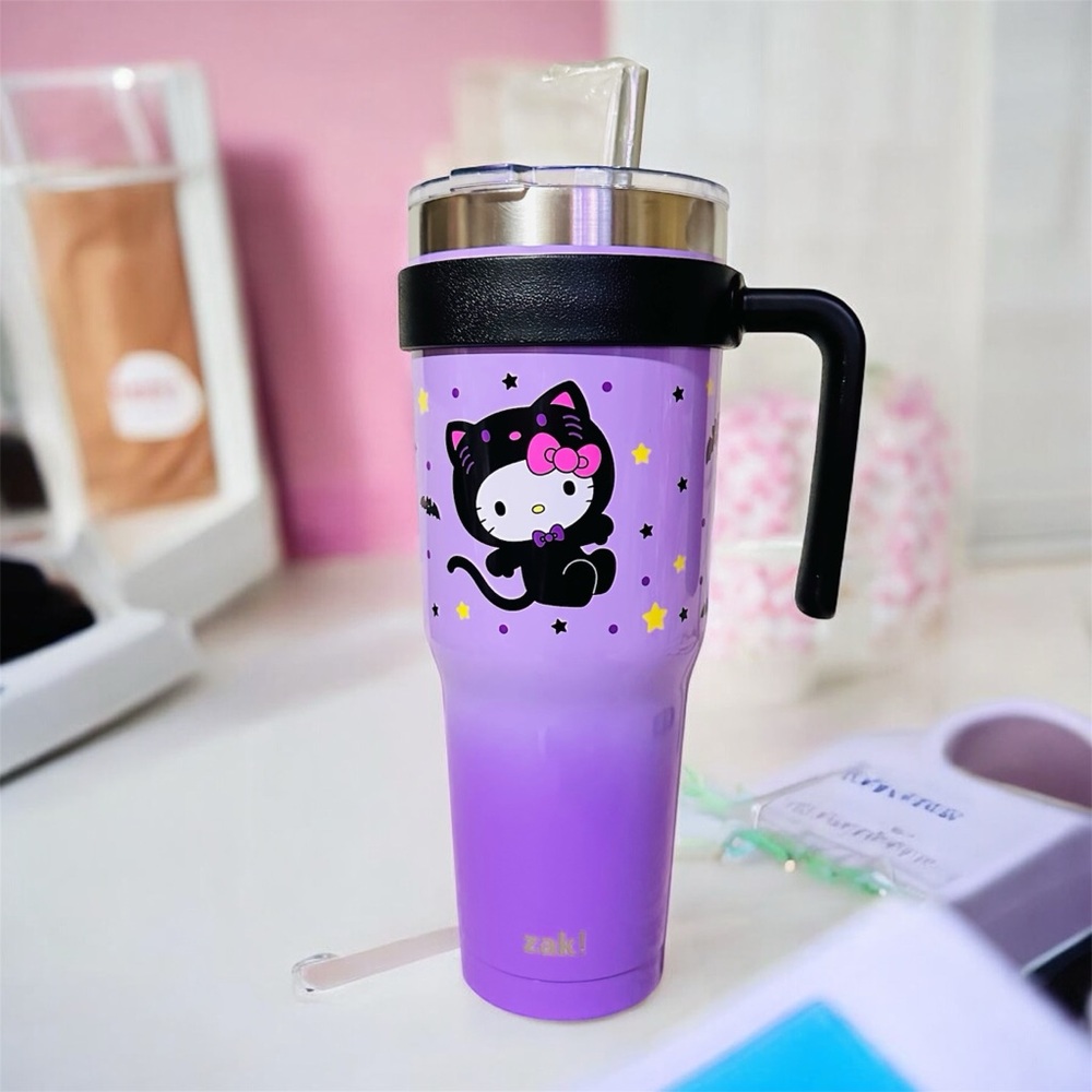 Hello Kitty Halloween Straw Handle Tumbler Ombre NEW